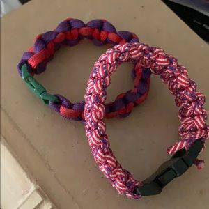 two braided bracelets